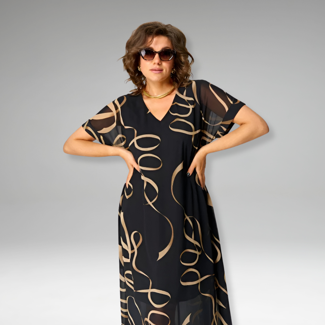 Sanne – Robe imprimé graphique