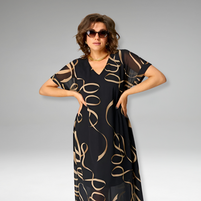 Sanne – Robe imprimé graphique